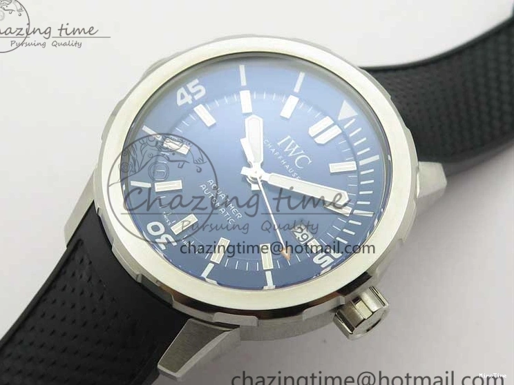 MIROTIME 0124 RelaxedFit Aquatimer Automatic IW329004 V6F 1:1 Best Edition Blue Dial on Rubber Strap MIYOTA 7095